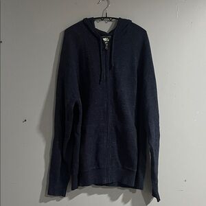 Roots Men's Dark Blue Zip-Up Sweater Large